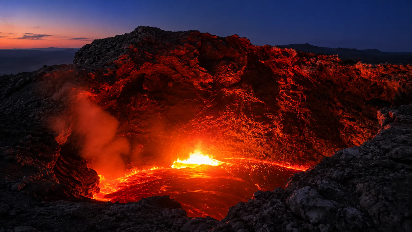 Erta Ale volcano in Ethiopia